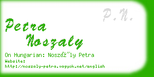 petra noszaly business card